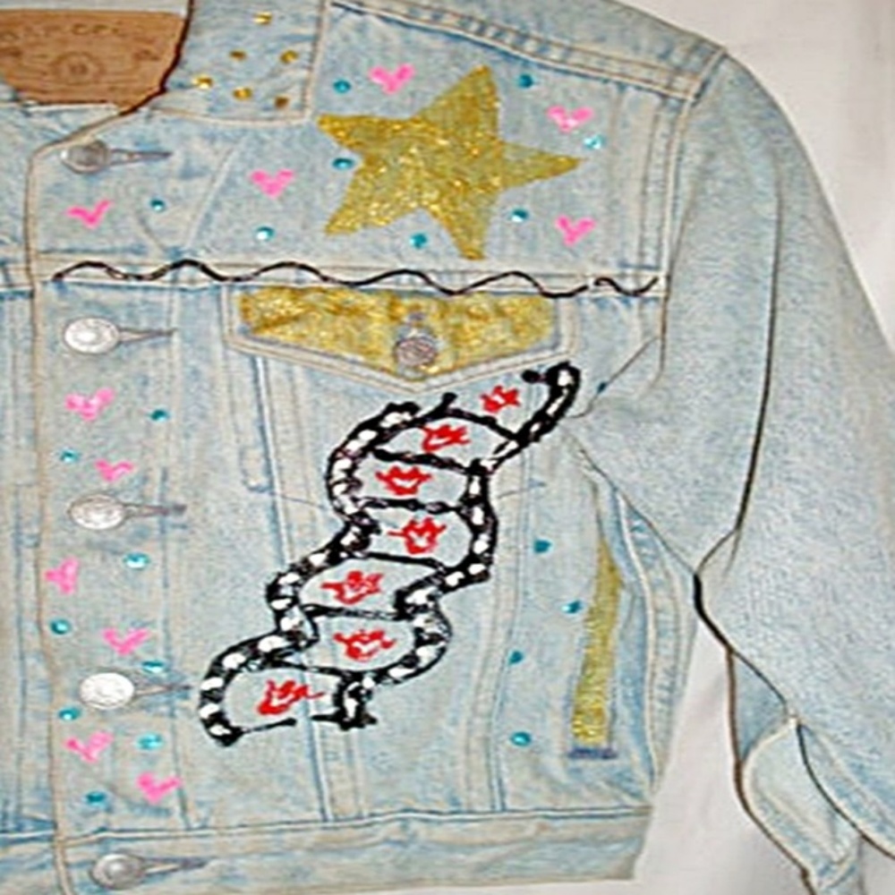 Gap Hand Painted Jessica Rabbit Denim Jacket - Picture 4 of 7